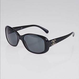 Chanel Black Quilted CC Logo Sunglasses - 5189